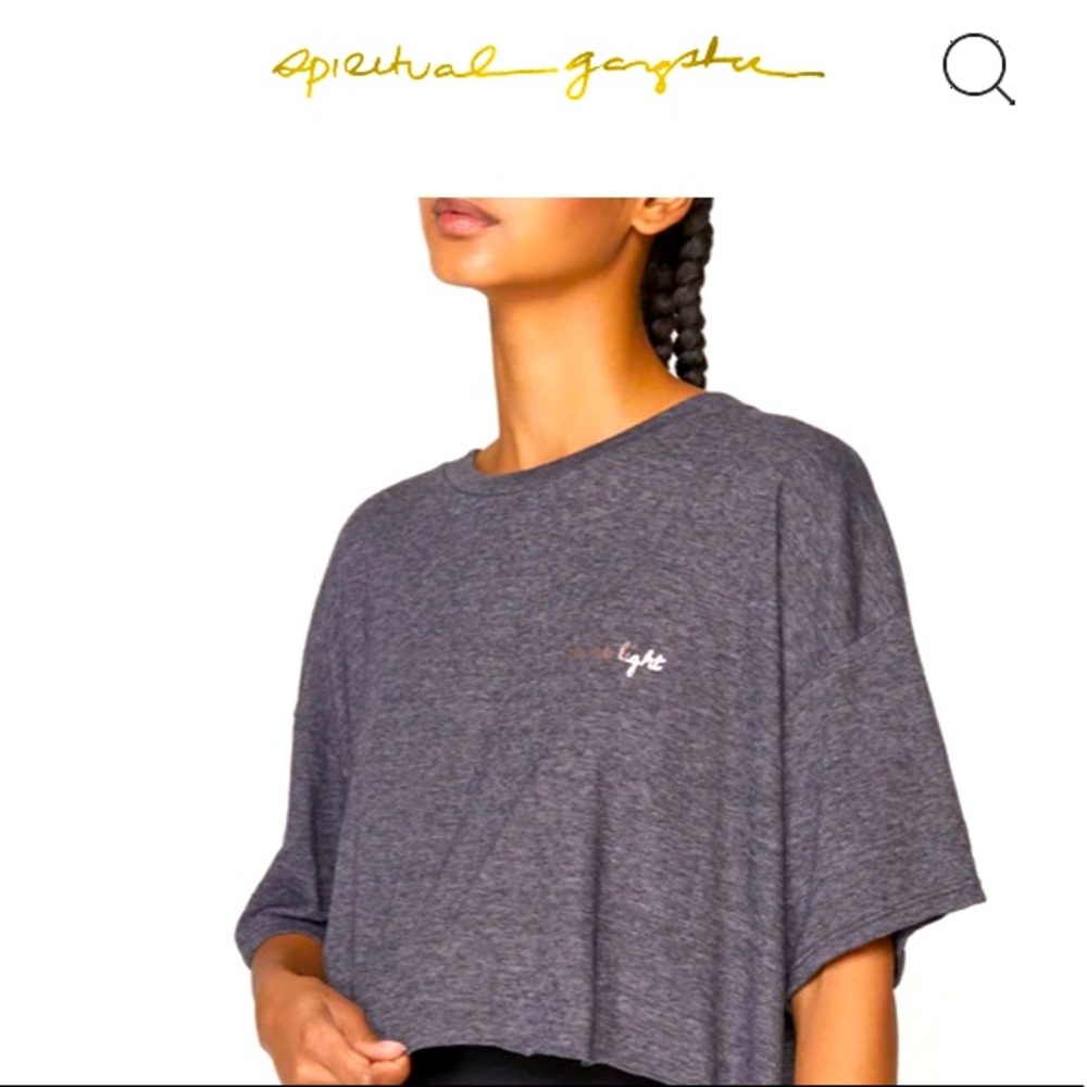 Spiritual gangster light solstice cropped tee